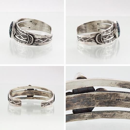 138mm】ターコイズバングルサンシャインリーブス作Split20mm