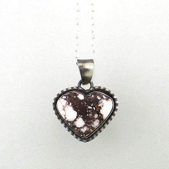 ホワイトターコイズハートペンダント By SE - インディアン