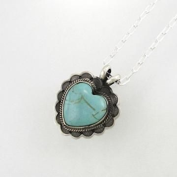 ハート ネックレス　ペンダント ターコイズ インディアンジュエリー Indian Jewelry FUNNY公式ストア ズニ族 Evelyn Mahkee ハート