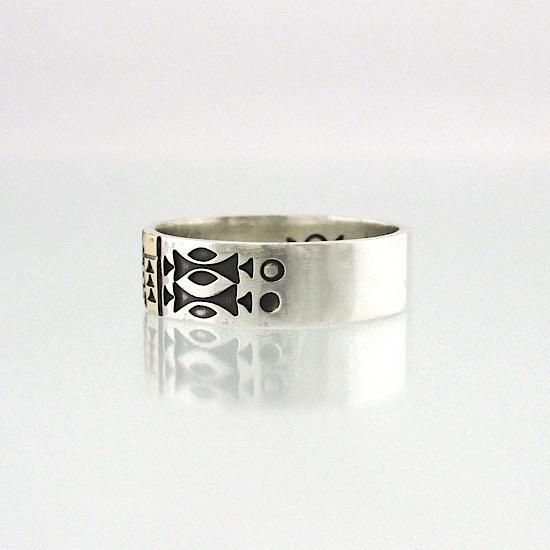 Norbert peshlakai リング Norbert Peshlakai Solid 14K Gold and Sterling Silver Ring