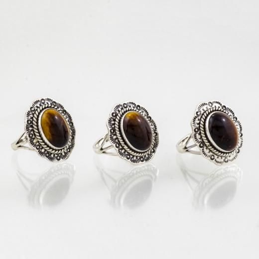 21号】【23.5号】タイガーアイリング By Kevin Ramone - インディアン