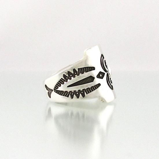 Navajo Jennifer Curtis ターコイズ リング 18号 Jennifer Curtis Turquoise and Sterling Silver Ring - Four