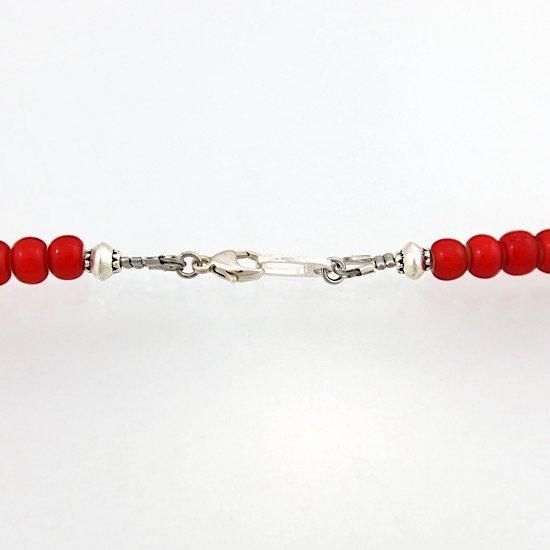 70cm】ホワイトハーツネックレス 6mm TypeB - インディアンジュエリー