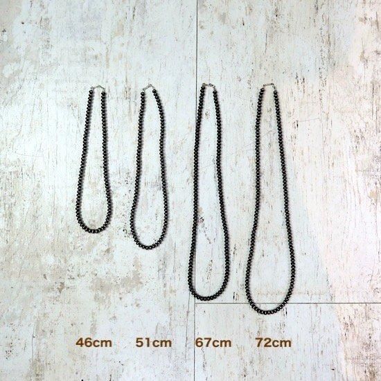 46cm】【51cm】【67cm】【72cm】ナバホビーズネックレス 6mm