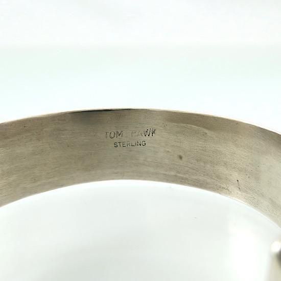148mm】ナバホ シルバーバングル By Tom Hawk - インディアン