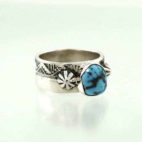 23.5号】ターコイズリング キングマン By Henry Mariano