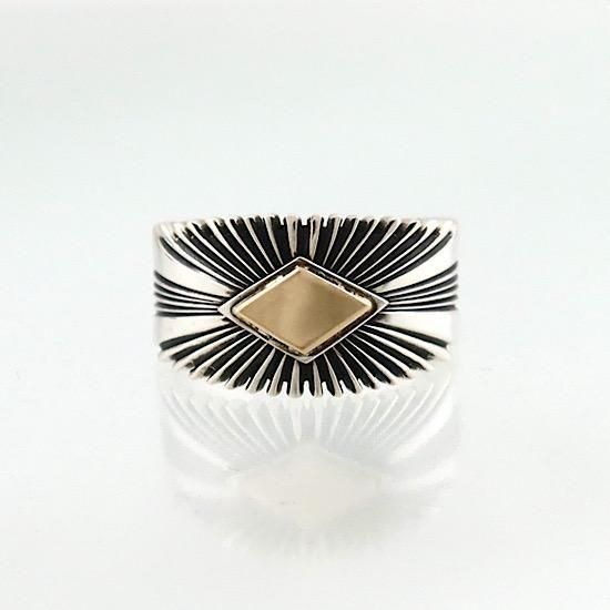 14K GOLD サンバーストリング 13mm By Pat Bedonie - インディアン