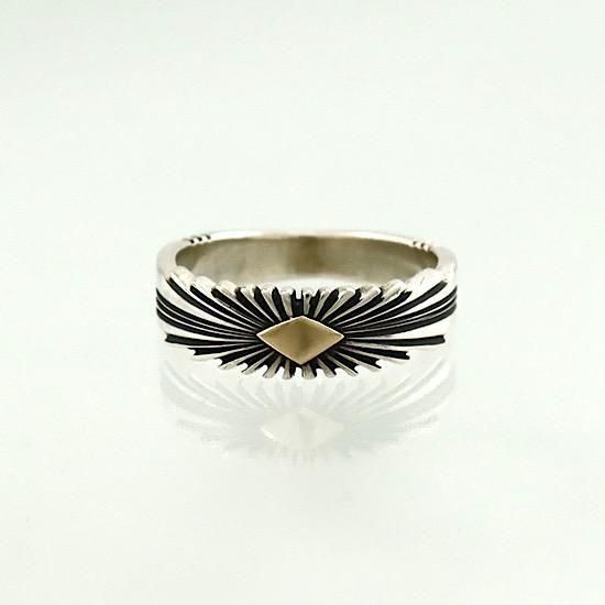 14K GOLD サンバーストリング 7mm By Pat Bedonie - インディアン