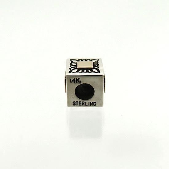 14K GOLD サンバーストキューブペンダント By Pat Bedonie