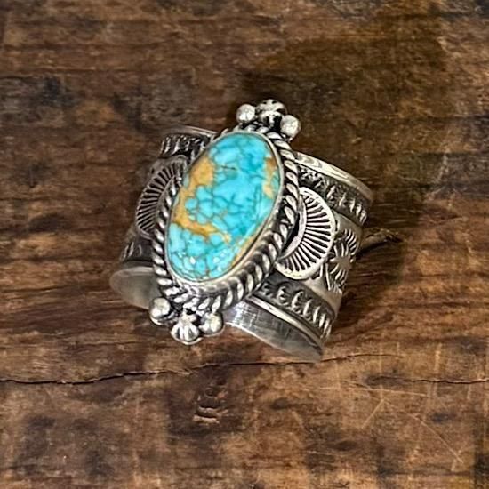 25号】ターコイズリング ロイストン By Delayne Reeves - インディアン