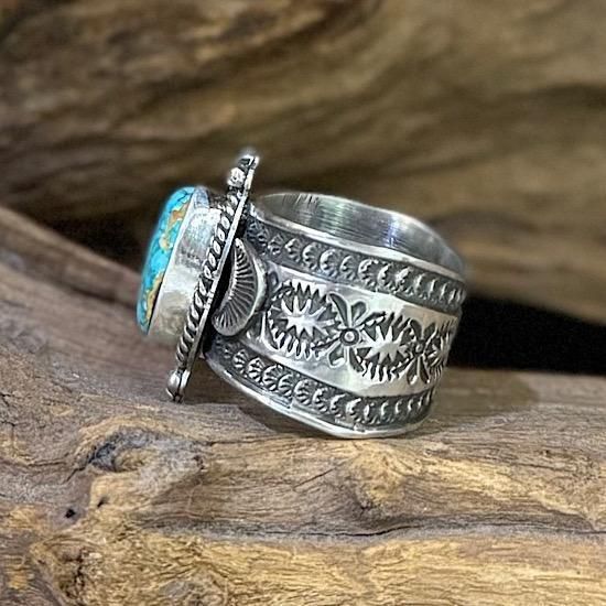 ロ*ン様 インディアンジュエリー　ターコイズ　silver製　腕回り16.5㎝ ロ*ン様 インディアンジュエリー ターコイズ silver製 腕回り16.5㎝ ロ*ン