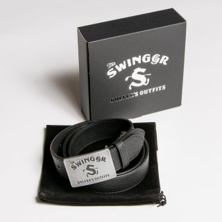 Leather Belt “The Swingggr” Black