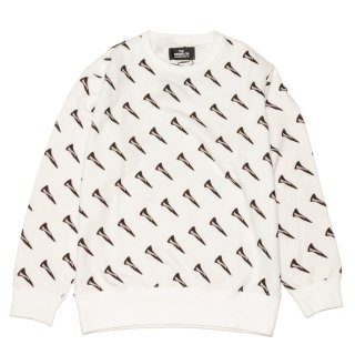 <img class='new_mark_img1' src='https://img.shop-pro.jp/img/new/icons13.gif' style='border:none;display:inline;margin:0px;padding:0px;width:auto;' />SWG PIN PATTERN SWEAT CREW NECK, WHITE
