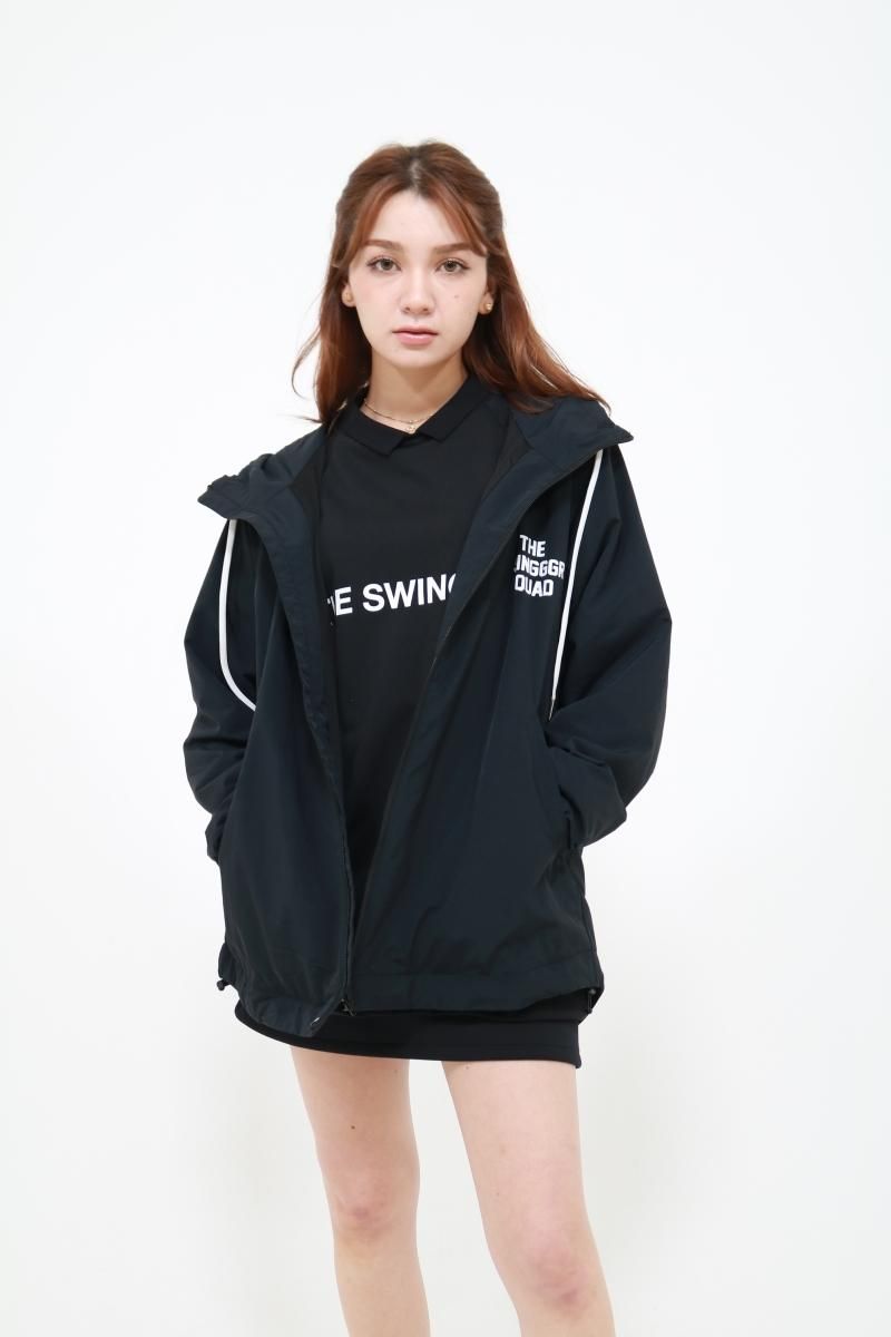 SWG NYLON ZIP PARKER,BLACK - THE SWINGGGR ONLINE STORE