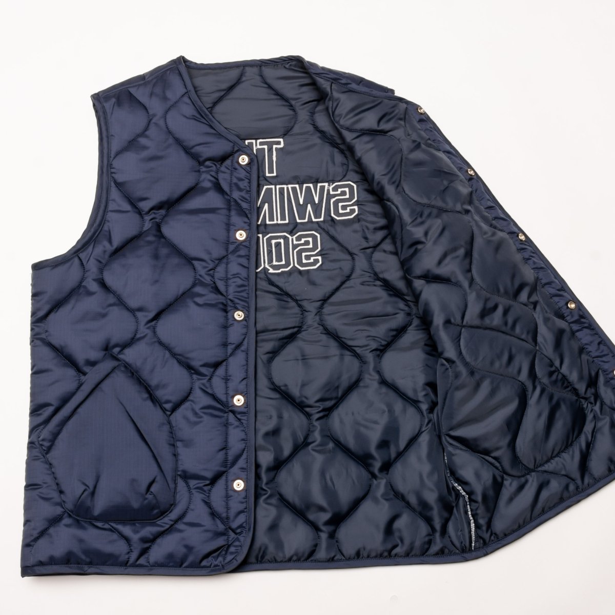 SWG QUILTED VEST,NAVY - THE SWINGGGR ONLINE STORE