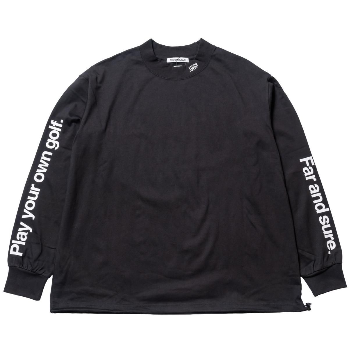 MOCK NECK L/TEE - B, BLACK - THE SWINGGGR ONLINE STORE MOCK NECK L/TEE - B, BLACK - THE SWINGGGR ONLINE STORE