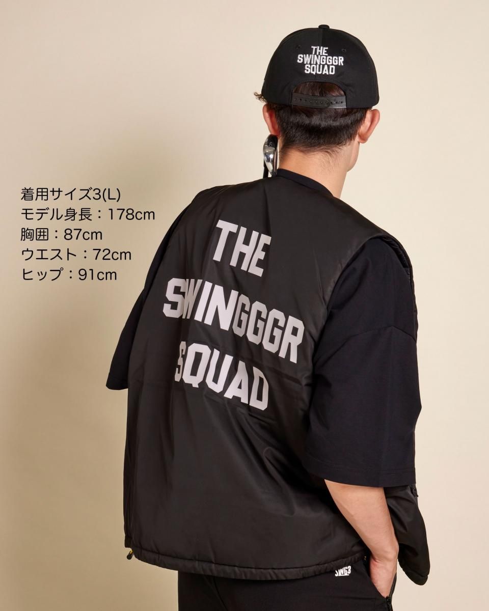 SWA THE SWINGGGR SQUAD ベスト PADDED REVERSIBLE VT, BLACK&KHAKI - THE SWINGGGR ONLINE STORE