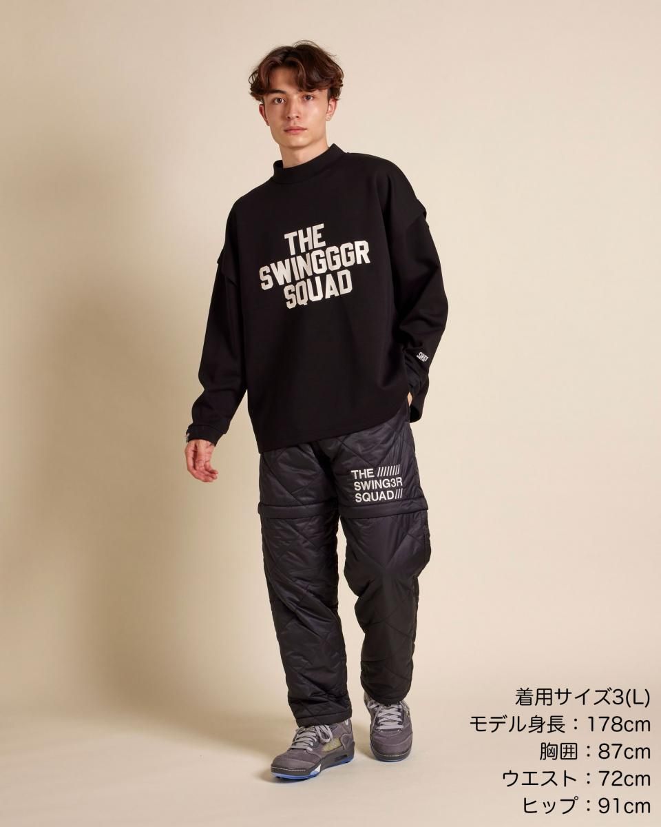 メンズウェア THE SWINGGGR THIN NYLON PT, BLACK THE SWINGGGR THIN NYLON PT (BLACK) – BASE L.H.P