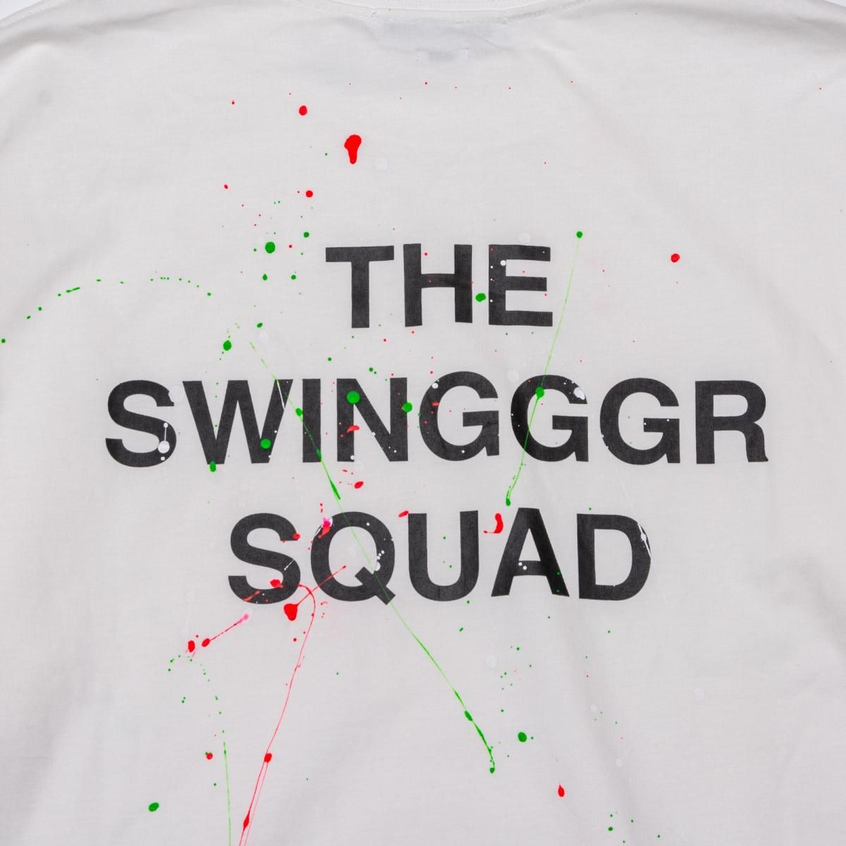 MOCK NECK L/TEE - B, PAINTED, WHITE - THE SWINGGGR ONLINE STORE