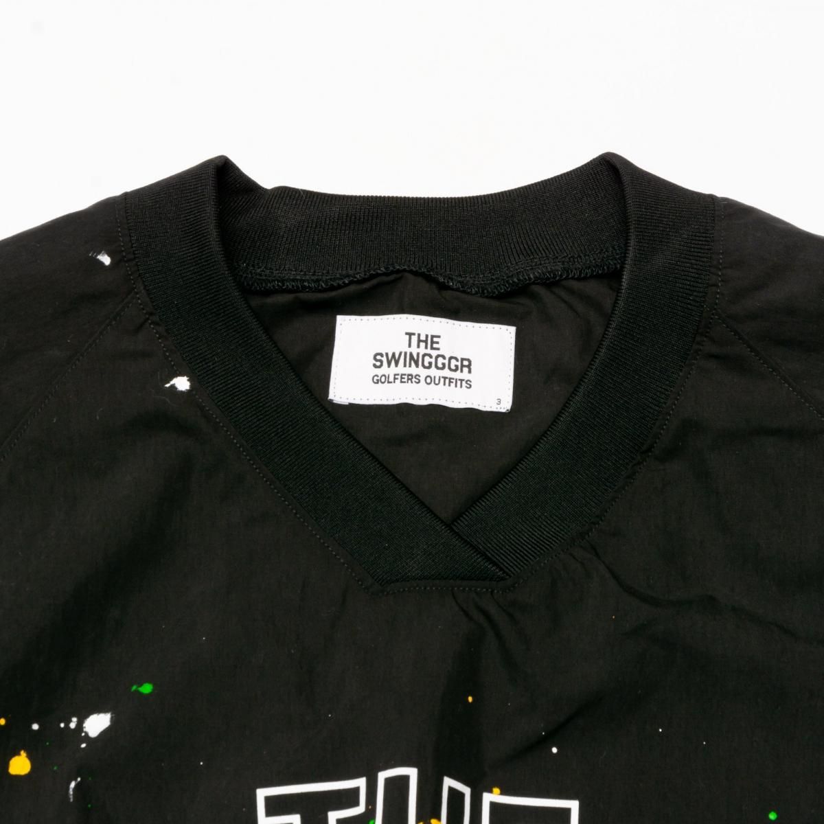 NYLON PULL OVER, PAINTED, BLACK - THE SWINGGGR ONLINE STORE