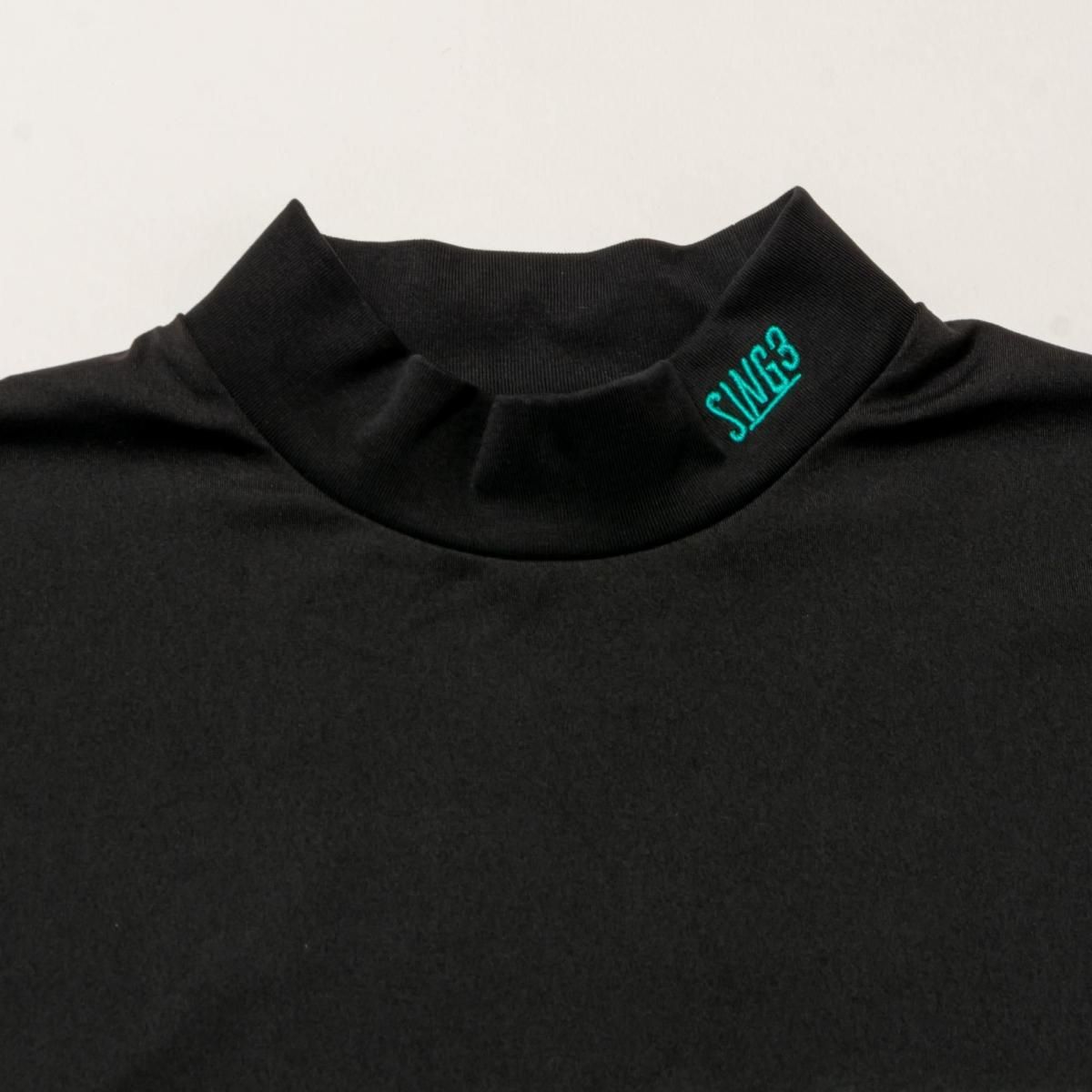 RELAX MOCK NECK TEE, BLACK - THE SWINGGGR ONLINE STORE