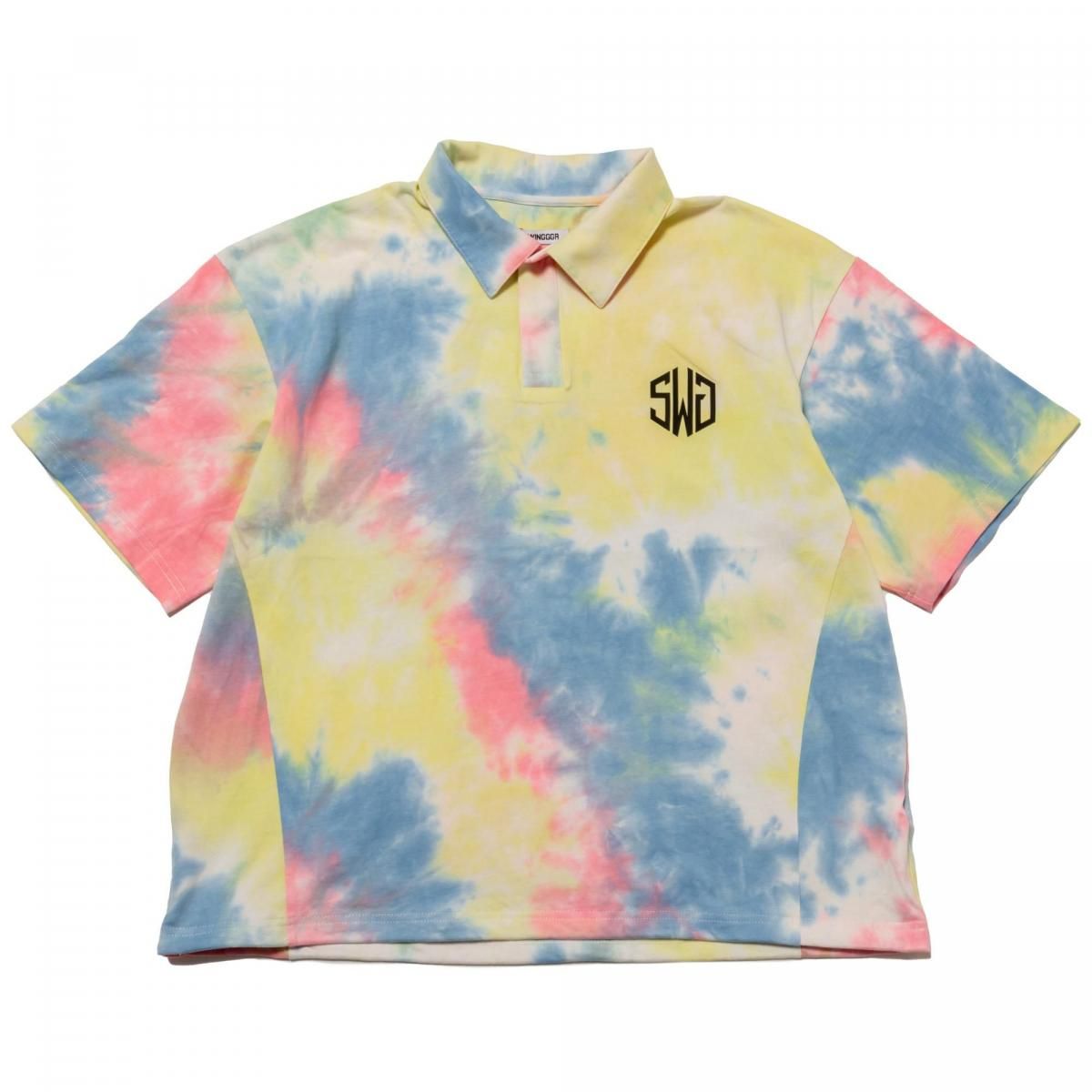 【美品】レザレクション TieDyePolo ダイタイポロシャツ 美品】レザレクション TieDyePolo ダイタイポロシャツ