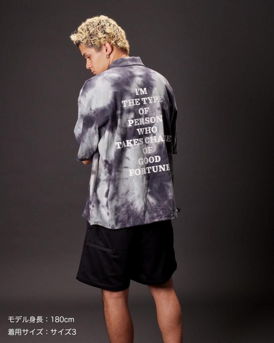 TIE DYE POLO SHIRT, BLACK - THE SWINGGGR ONLINE STORE