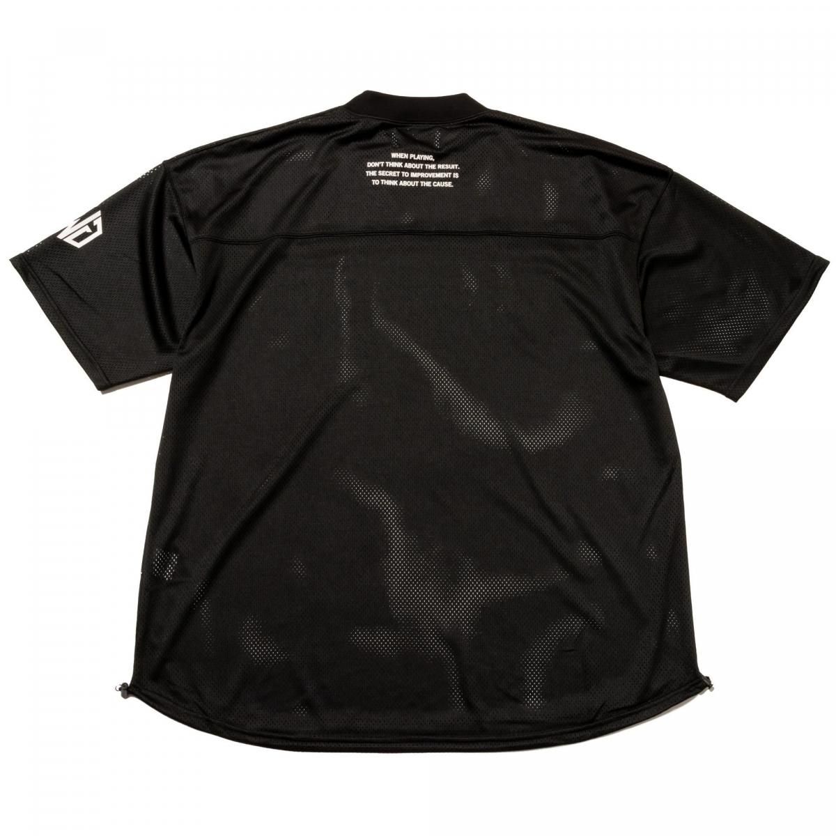 MESH MOCK NECK TEE, BLACK - THE SWINGGGR ONLINE STORE