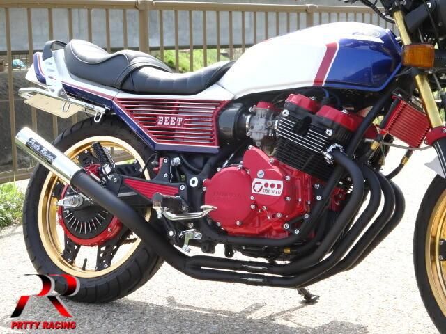 ＣＢＸ４００Ｆ　ＤＪガニマタ　マフラー　ブラック　コブラ