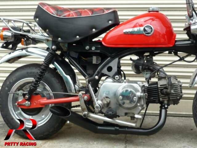 【即日発送】Pretty Racing やんちゃ菅 モンキー50用 モンキー やんちゃ管 黒 マフラー