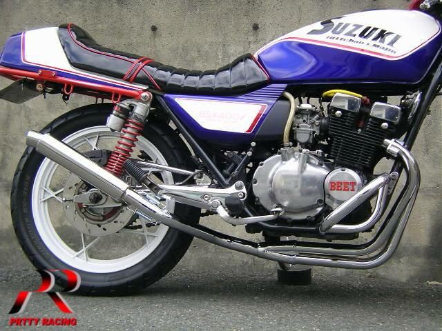 GSX400F 4-1管 ALサイレンサー 50.8π メッキ マフラー