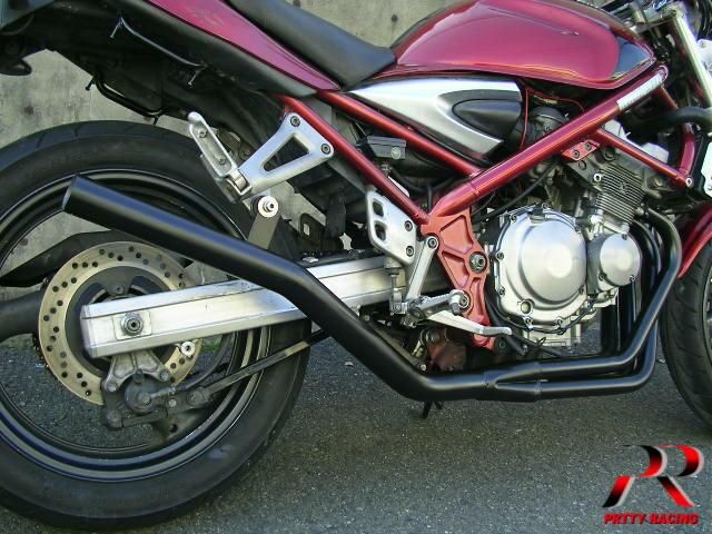 割引 ミドル管 GJ77A バンディット250 50.8π マフラー 黒 パーツ