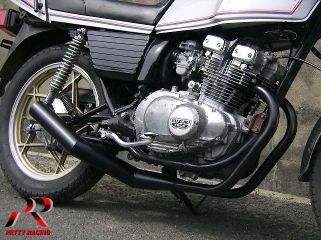 GSX250E ザリ ショート管 ブラック マフラー