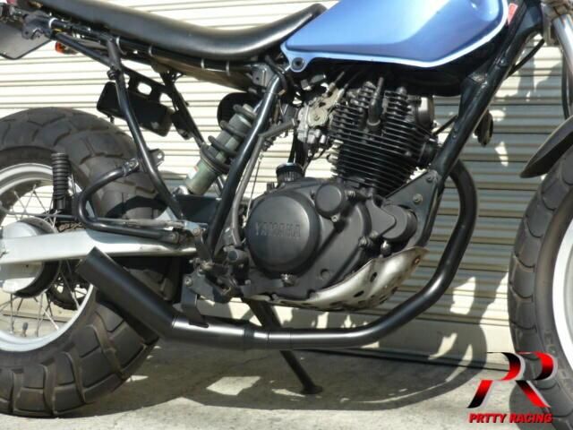 TW200 TW225 ショート管 ブラック マフラー TW200 TW225 ショート管 ブラック マフラー