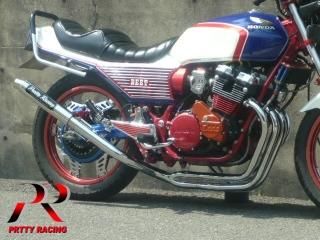 CBX400FCBX550Fマフラープリティーレーシングprettyracing