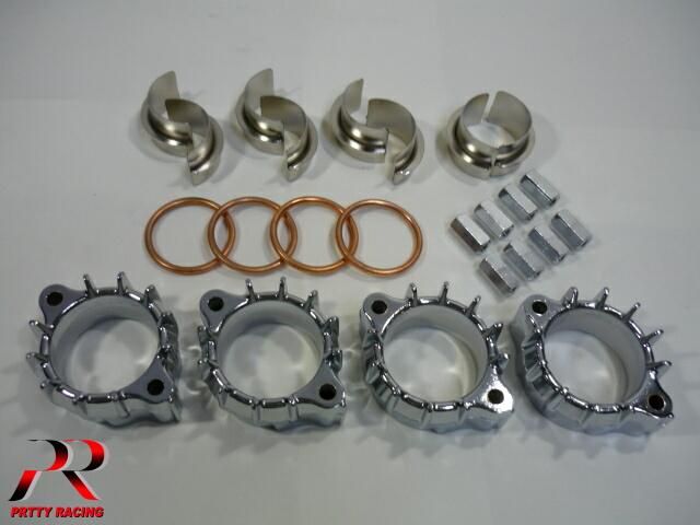 本当に信頼出来る店 CBX400/550兼用 ナット付 メッキ強化フランジセット(1台分) 接合金具