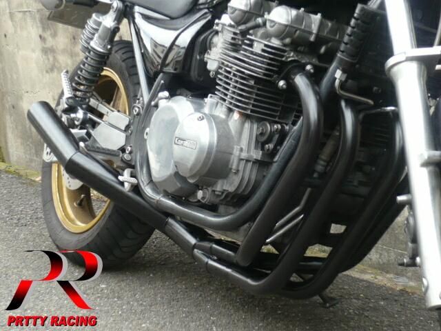 ゼファー750　ショート管 PRETTYRACING SPIDER ゼファー750 ショート管 ブラック(フランジ無)