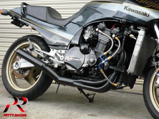 PRETTYRACING SPIDER GPZ900R ショート管 ブラック PRETTYRACING SPIDER GPZ900R ショート管 ブラック