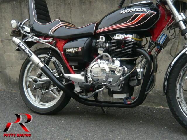 CB250T CB400T ホーク2 極 UPタイプ マフラー 50.8π ブラック CB250T CB400T ホーク2 極 UPタイプ マフラー 50.8π ブラック