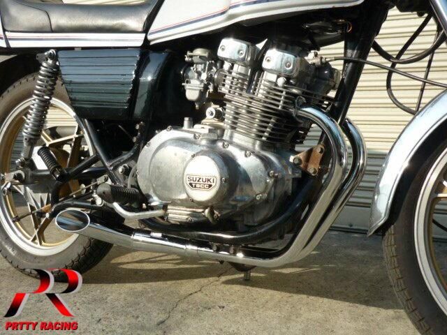 GSX250E ザリ PRETTY 極 二重加工 サイクロン管 マフラー メッキ
