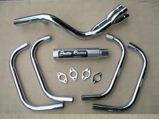 感謝セール！Z400GP KZ400EG 分割式 50.8π (流タイプ2) メッキ/耐熱ブラック マフラー 