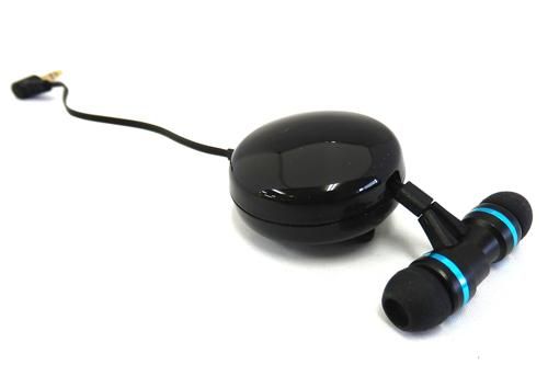 エクセルサウンド / 片側巻き取り式カナルヘッドホン ブラック エクセルサウンド / 片側巻き取り式カナルヘッドホン ブラック