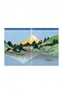 琉球藍染のれん麻鯉柄