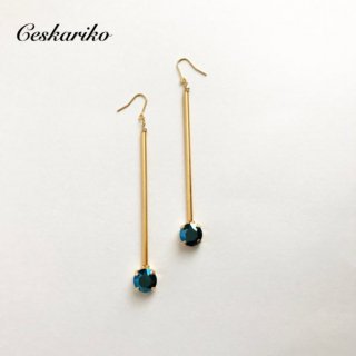 metallicblue〜long pierce(earring)