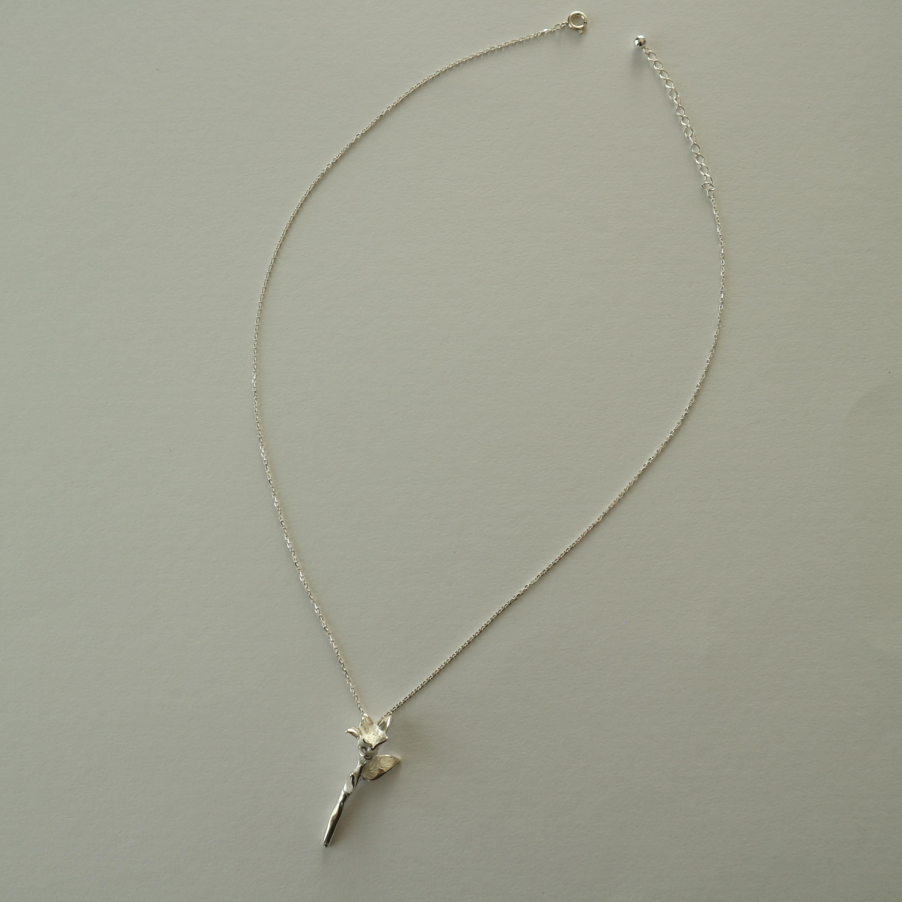 Silver925｜銀色の世界の花 ネックレス - Ceskariko