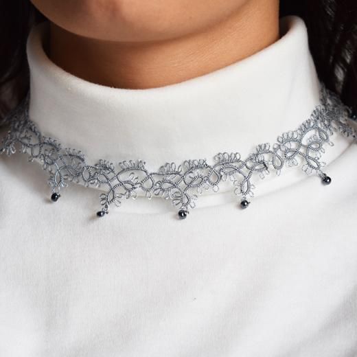 レース編みチョーカー01 手作りアートとトルコ雑貨evren レース編みチョーカー01 手作りアートとトルコ雑貨evren