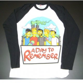 A DAY TO REMEMBER Simpsons WHTBLK, ロングTシャツ