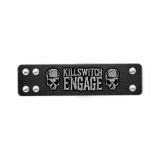 KILLSWITCH ENGAGE Logo Skulls, レザーリストバンド