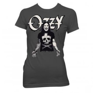 OZZY OSBOURNE Ozzy Wearing Skull And CB, レディースTシャツ