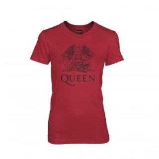 QUEEN Logo On Red Wmns, レディースTシャツ